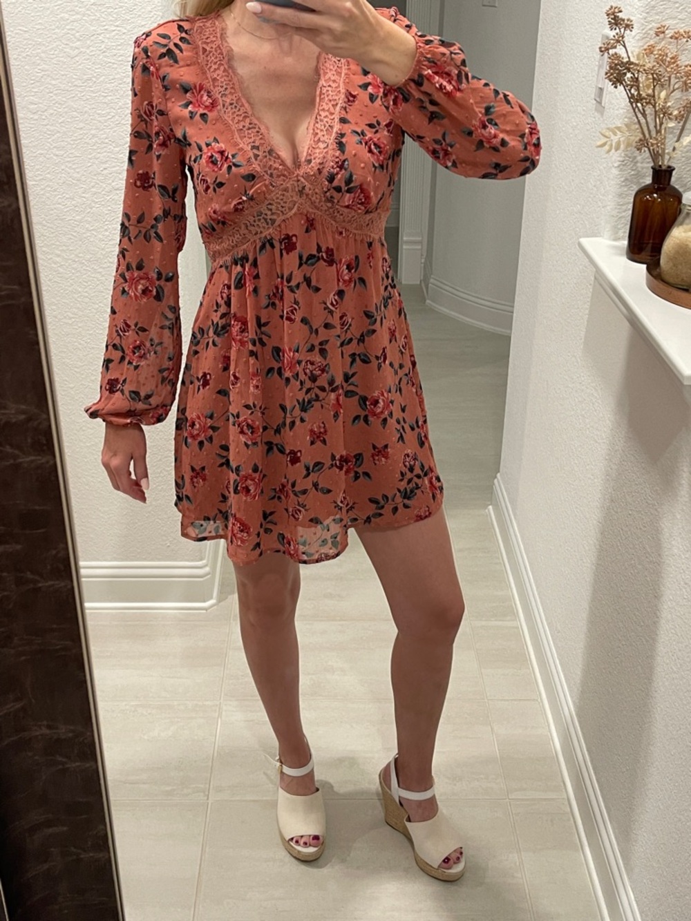 V-neck Dusty Pink Mini